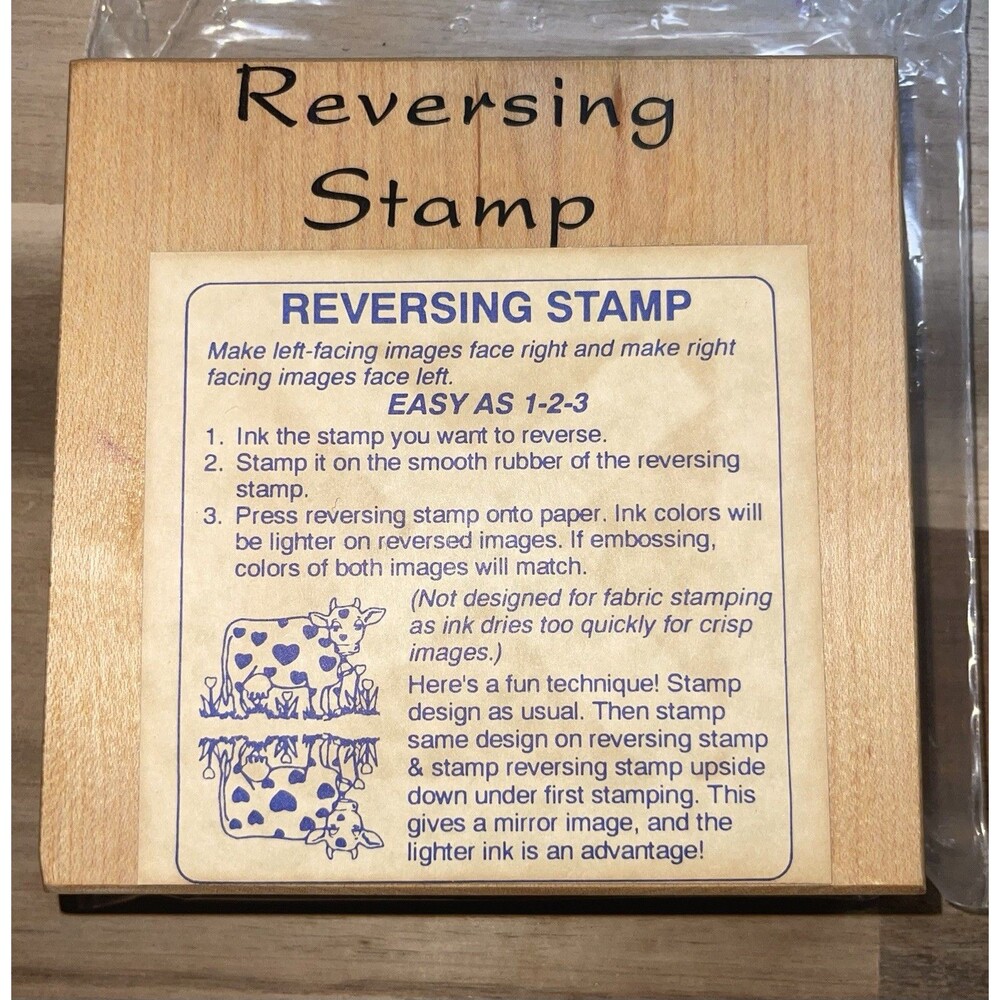 Vintage Comotion Rubber Reversing Jumbo Mirror Brayer Stamp New Old Stock
